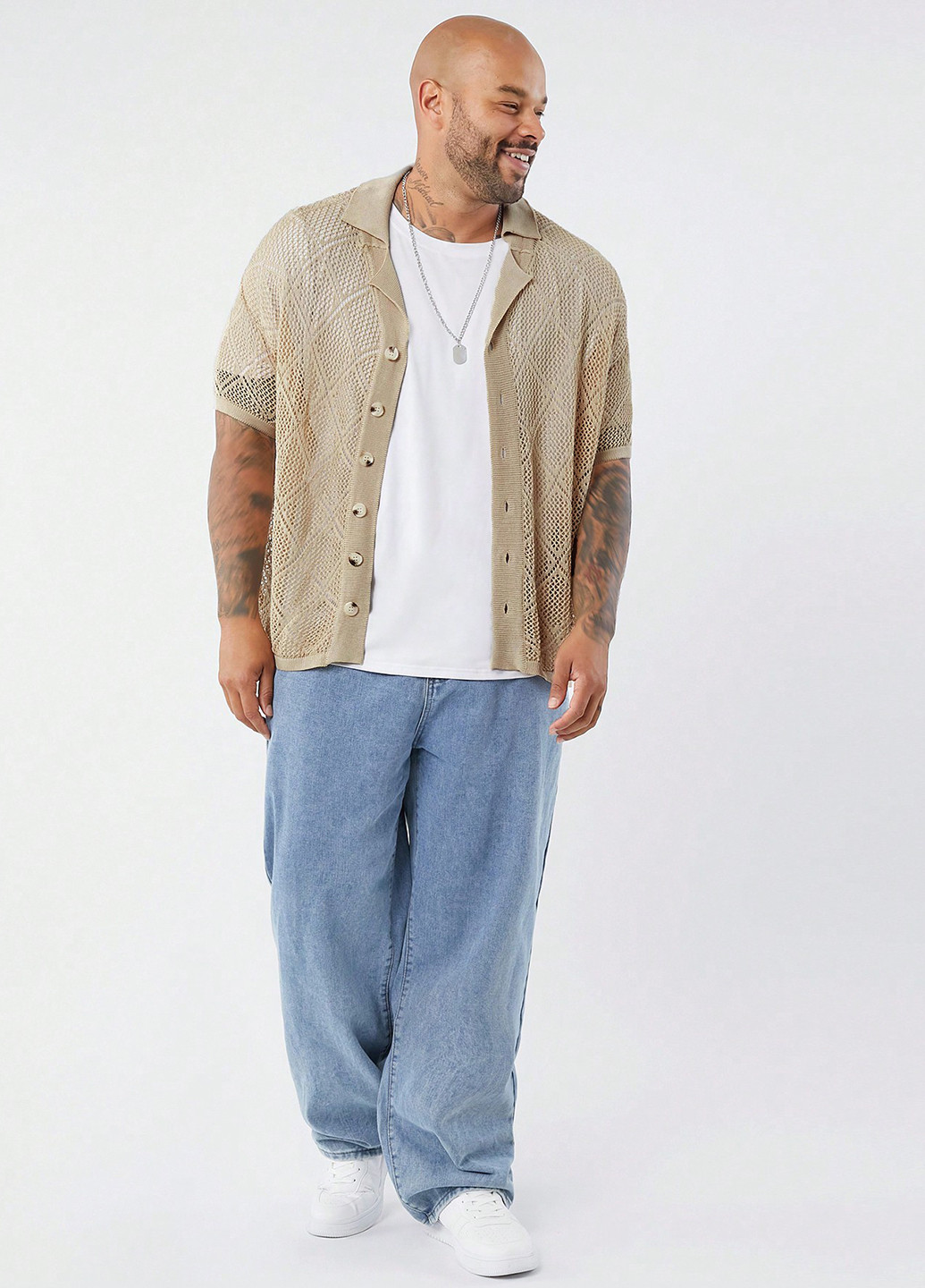 Бежевый лето кардиган SHEIN