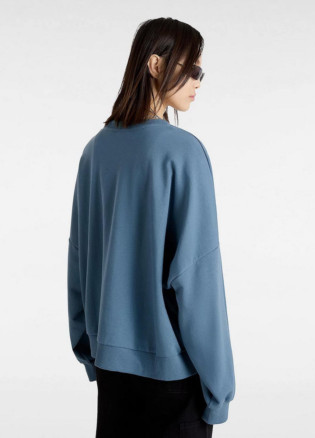 Синій світшот Vans логотип без декору (330382941)