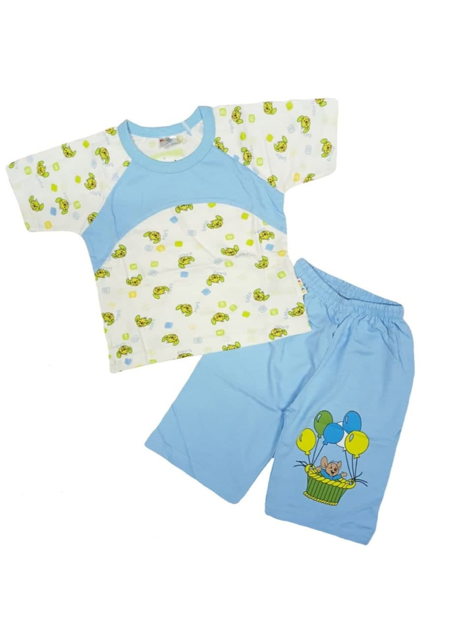 Блакитна всесезон піжама (футболка, шорти) Kazan