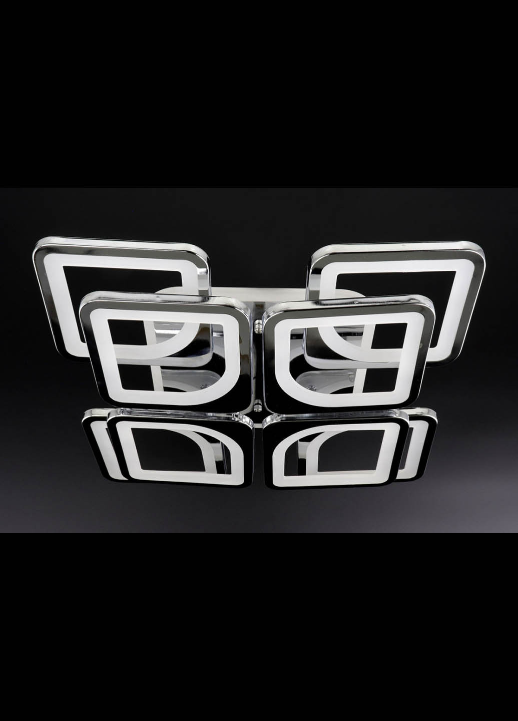 Люстра потолочная LED с пультом A2281/4+4S-RGB-ch Хром 11х43х43 см. Handmade (234539569)