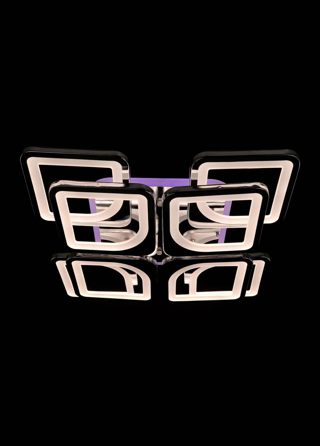 Люстра потолочная LED с пультом A2281/4+4S-RGB-ch Хром 11х43х43 см. Handmade (234539569)