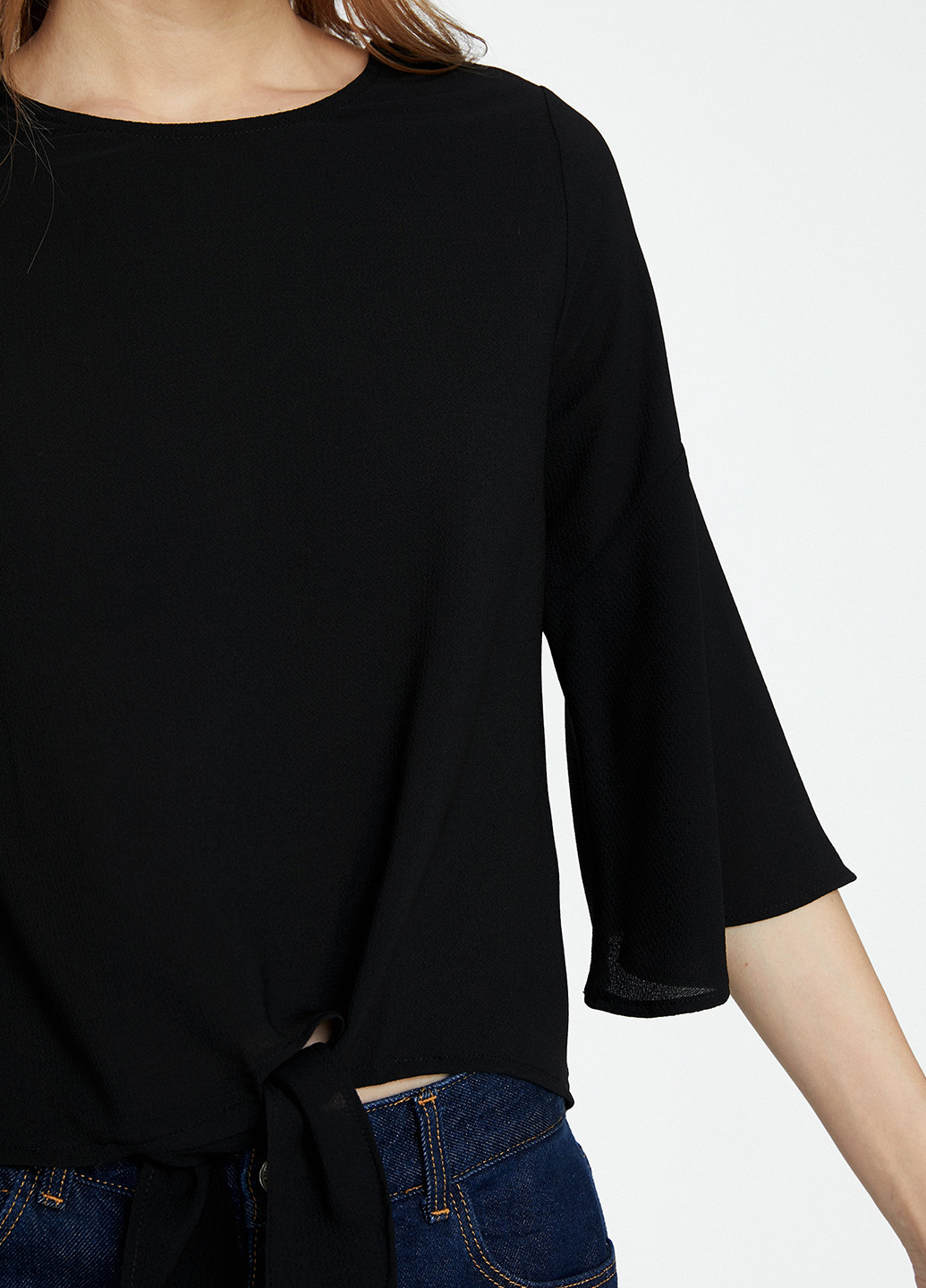 Черная демисезонная блуза KOTON