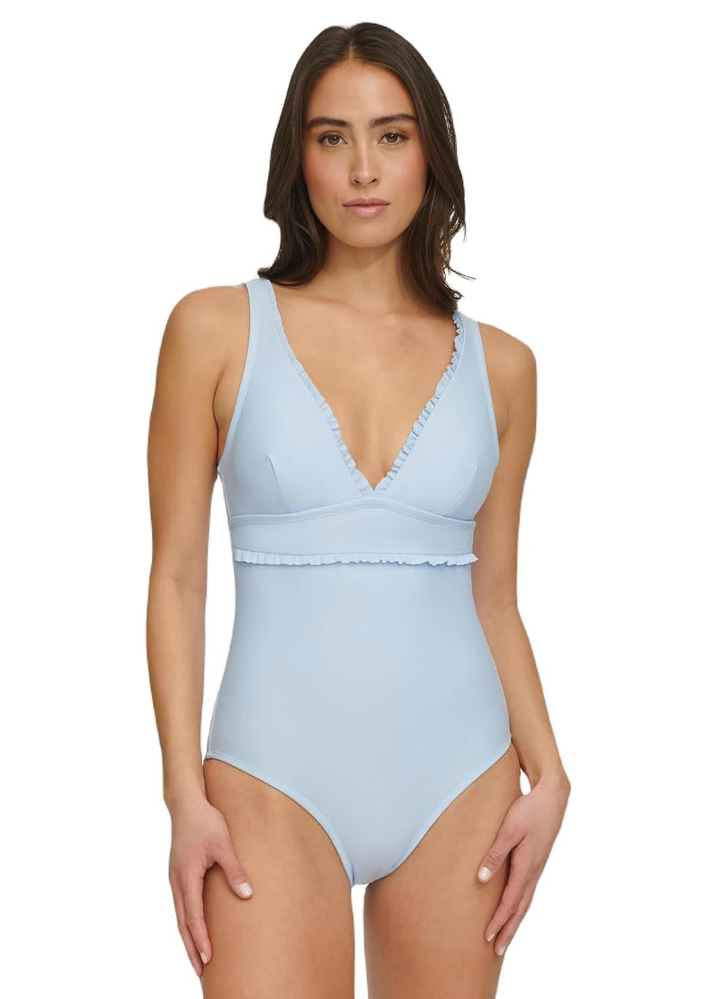 Голубой летний купальник слитный Tommy Hilfiger