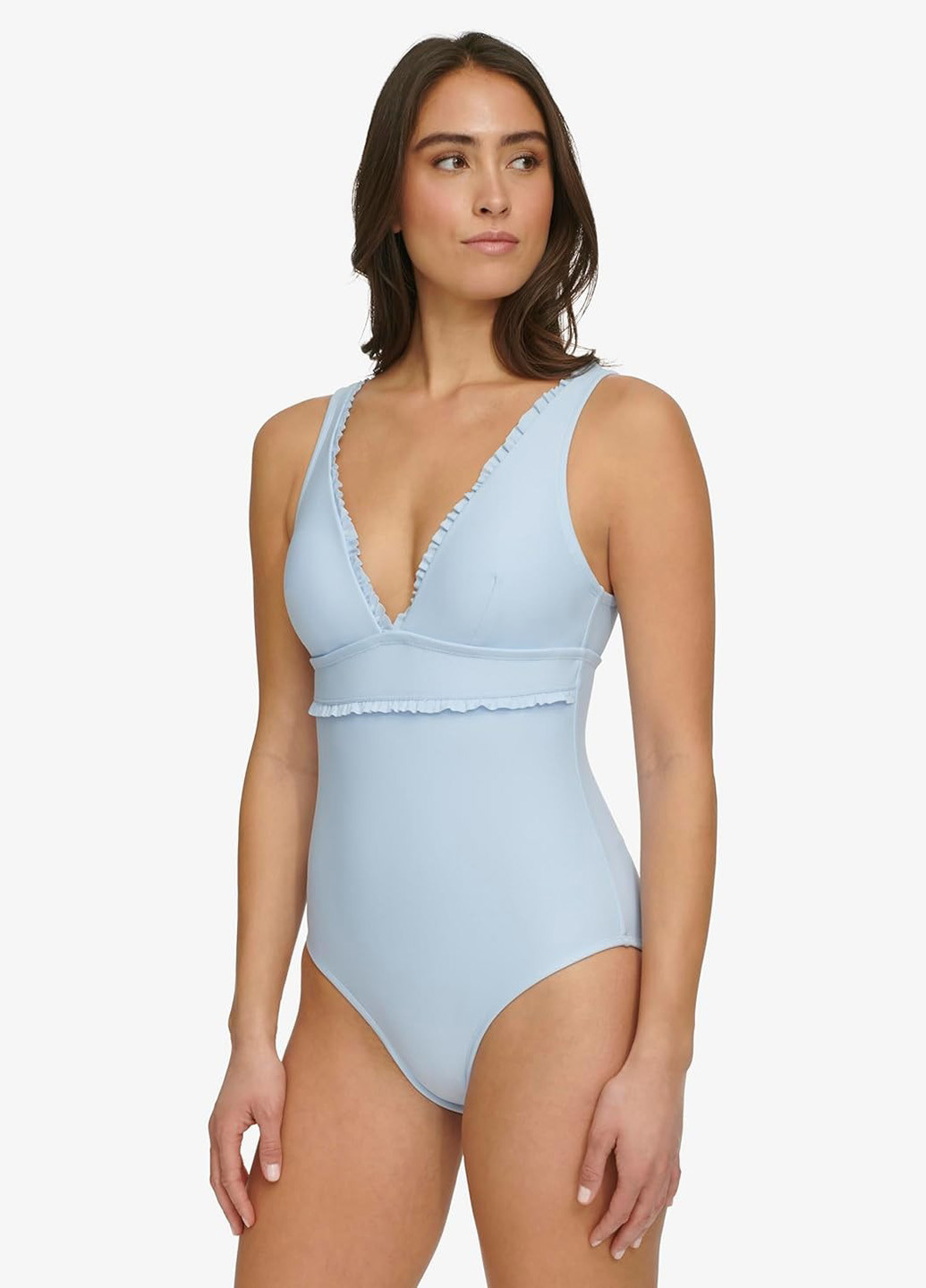 Голубой летний купальник слитный Tommy Hilfiger