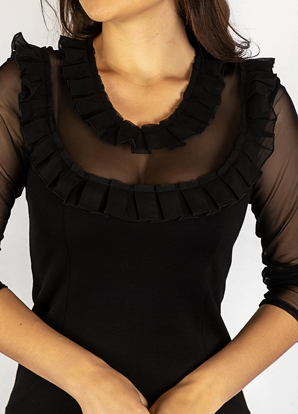 Черное кэжуал платье футляр Time of Style однотонное