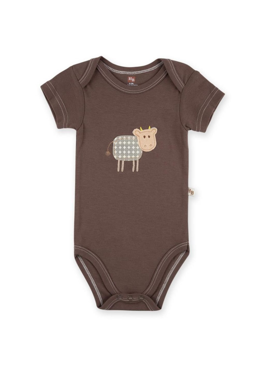 Боди коричневый из бамбука с коровкой (68312.BR.0-3) Luvable Friends (251310238)