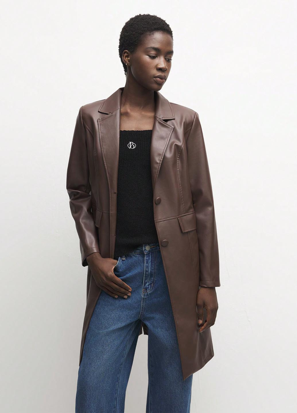 Плащ SHEIN на гудзиках демісезон (345558634)