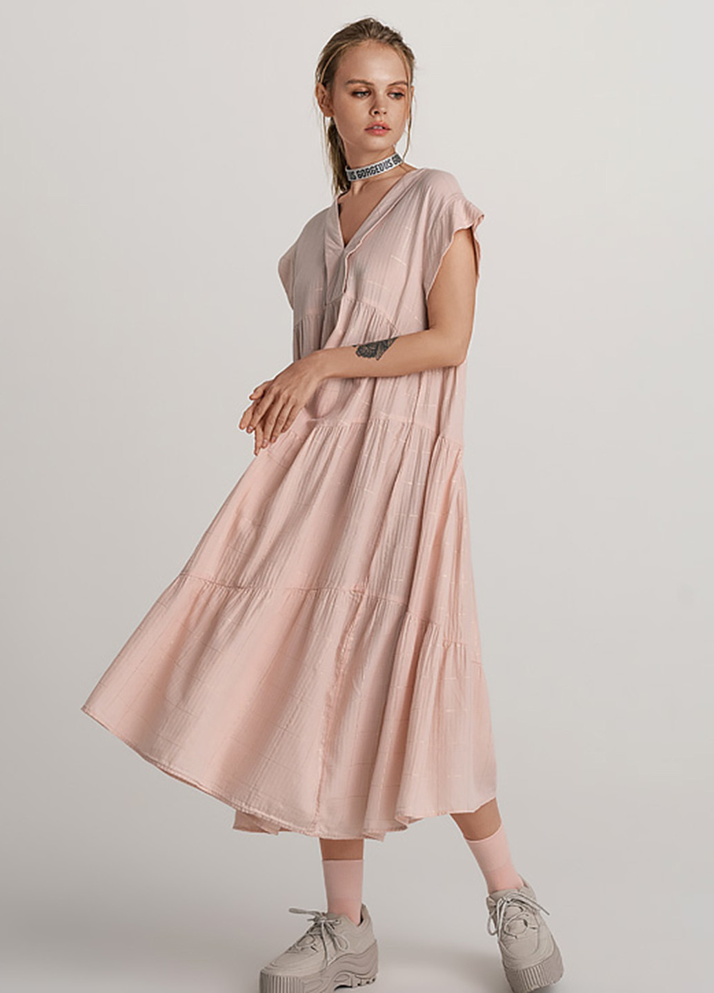 Бледно-розовое кэжуал платье а-силуэт befree