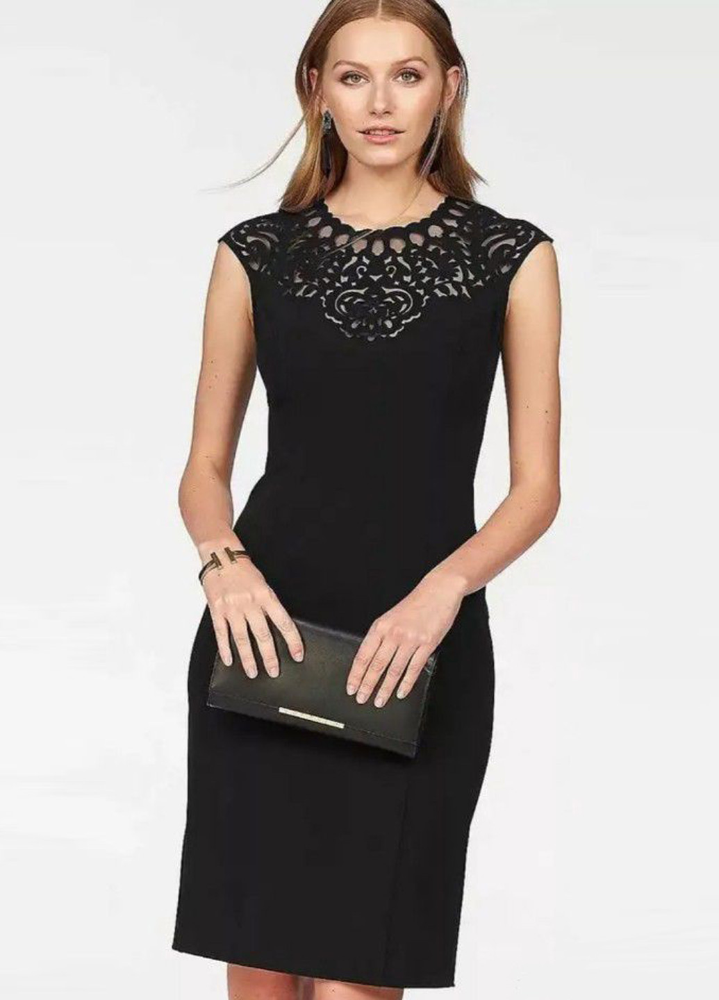 Чорна кежуал плаття, сукня футляр Siena Studio однотонна