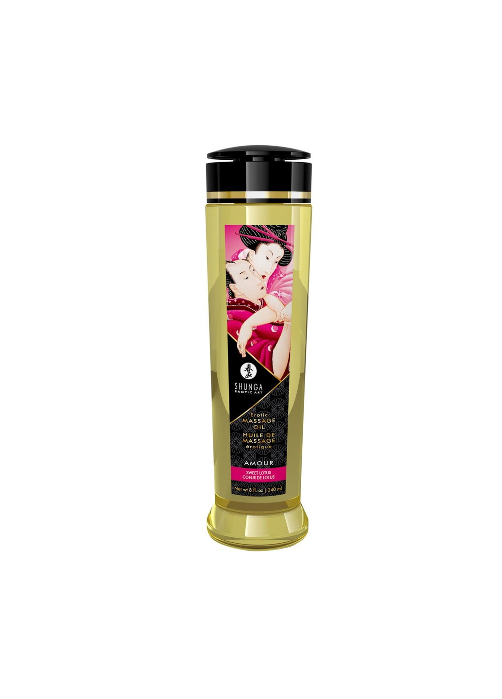 Массажное масло Amour - Sweet Lotus (240 мл) натуральное увлажняющее Shunga (255169305)