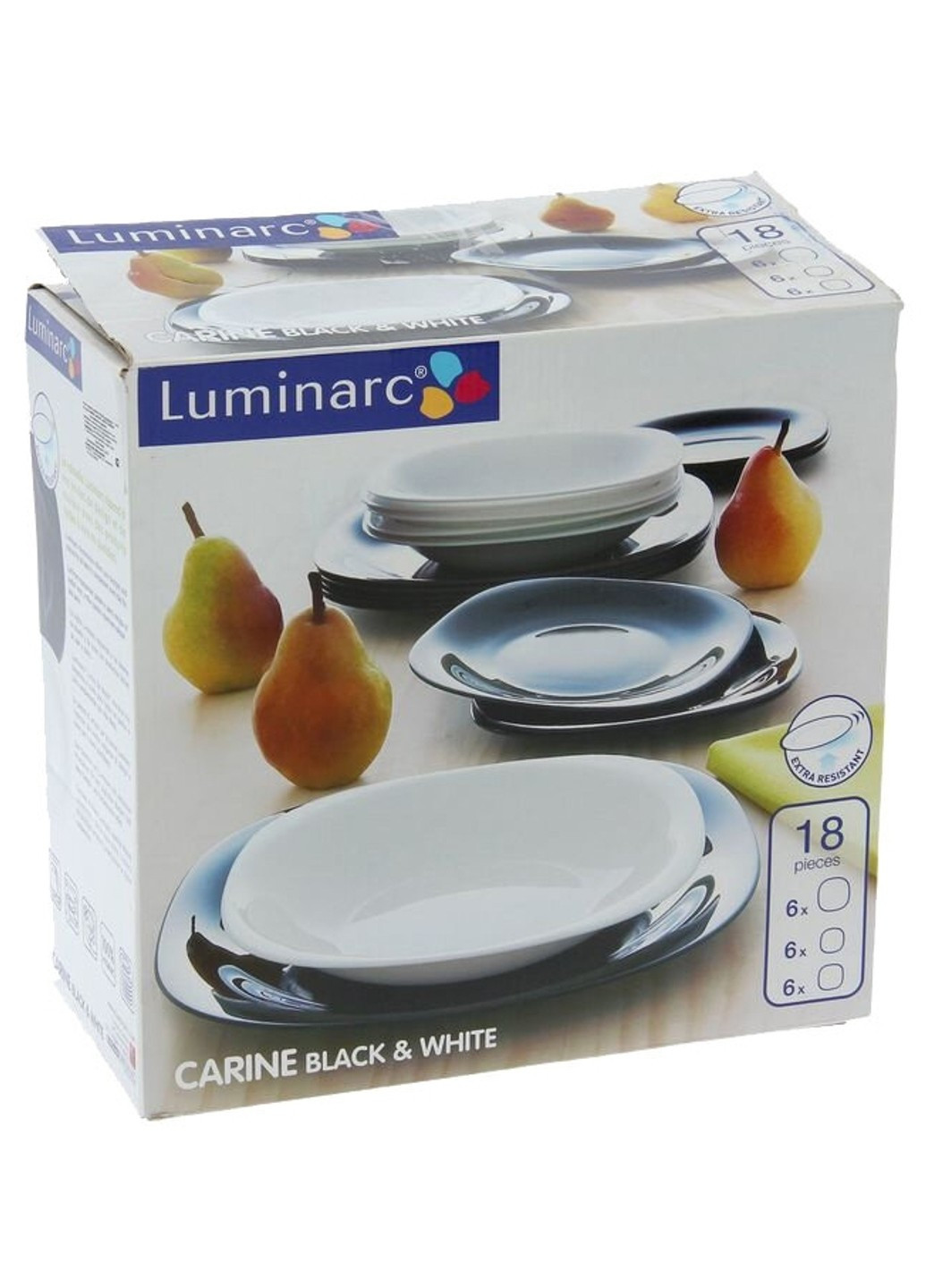 Столовый сервиз Carine-(B&W) 18 предметов Luminarc (252787935)