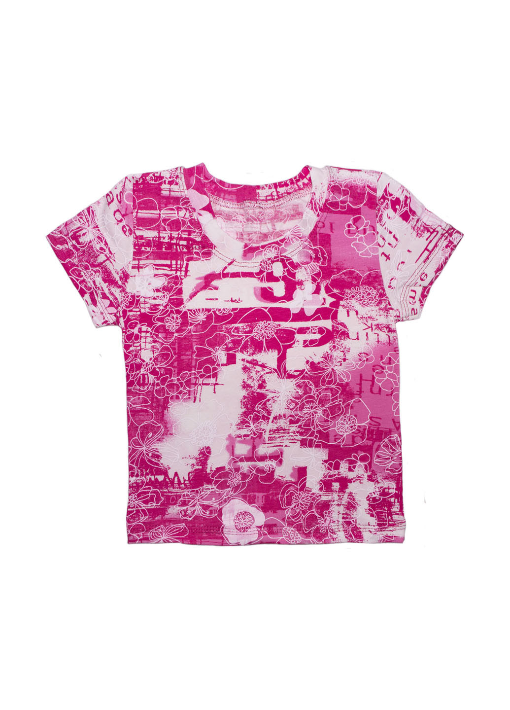 Розовая летняя футболка Ивтекс