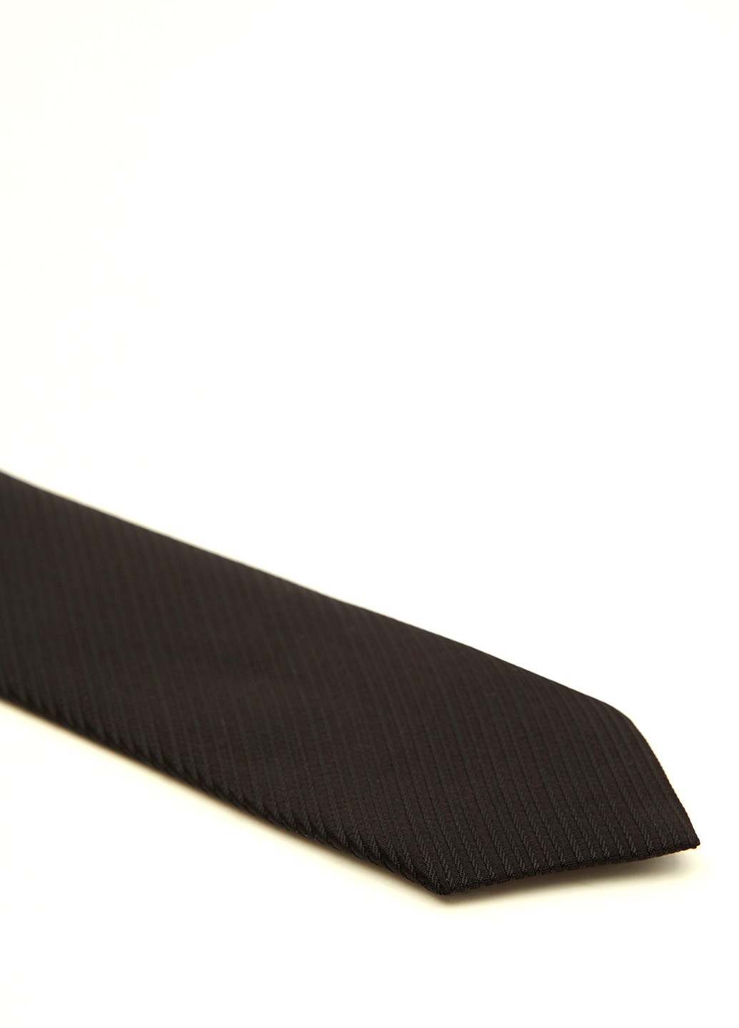 Краватка DeFacto стандартний однотонна чорна бавовна