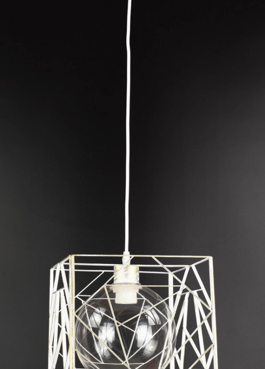 Люстра стельова підвісна в стилі LOFT (лофт) 12120/1-tr Білий 35х24х34 см. Handmade (234540042)