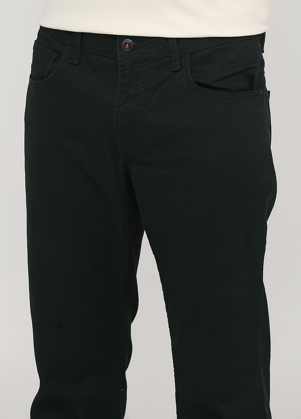 Темно-зеленые кэжуал демисезонные прямые брюки C&A