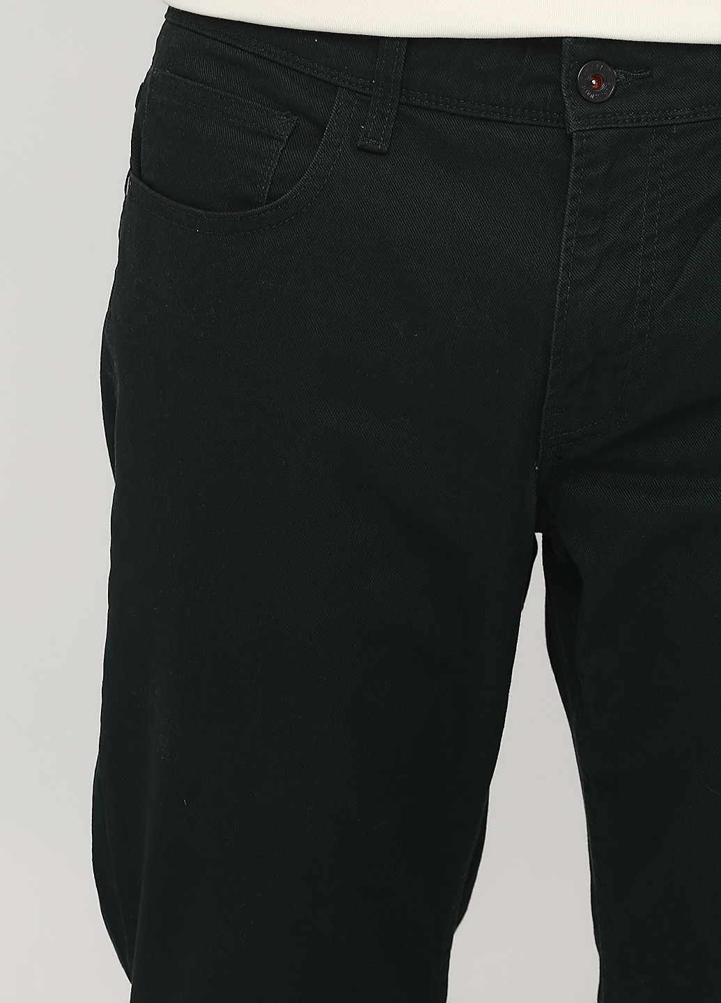 Темно-зеленые кэжуал демисезонные прямые брюки C&A