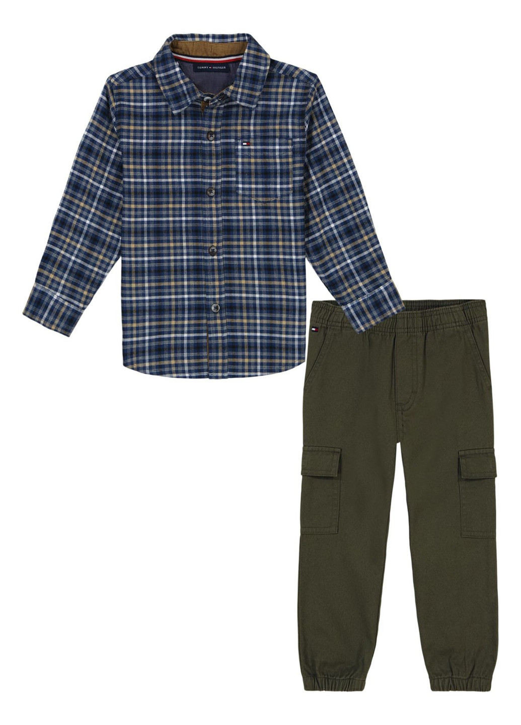 Синий демисезонный комплект (рубашка, штаны) Tommy Hilfiger