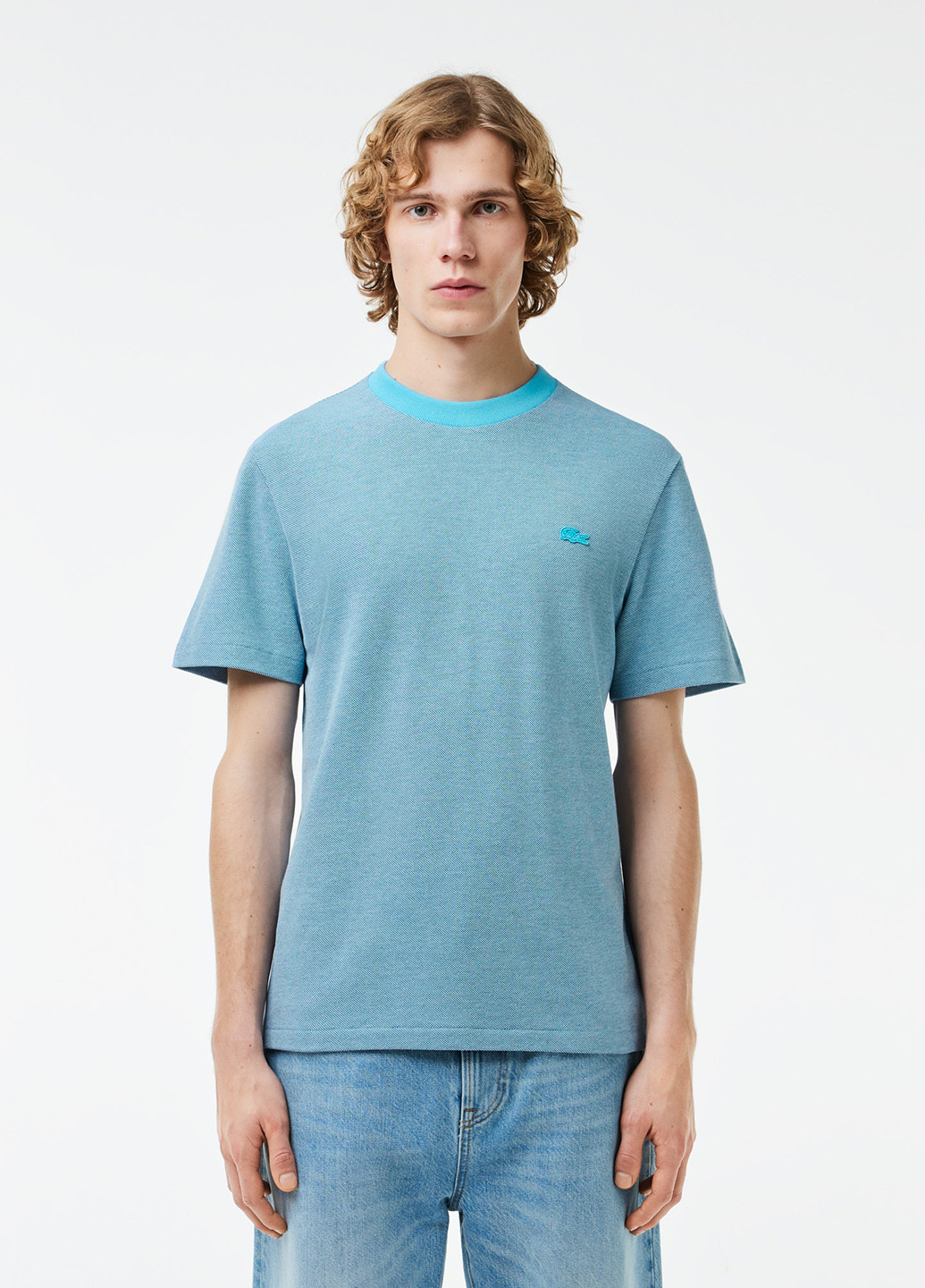 Голубая футболка Lacoste