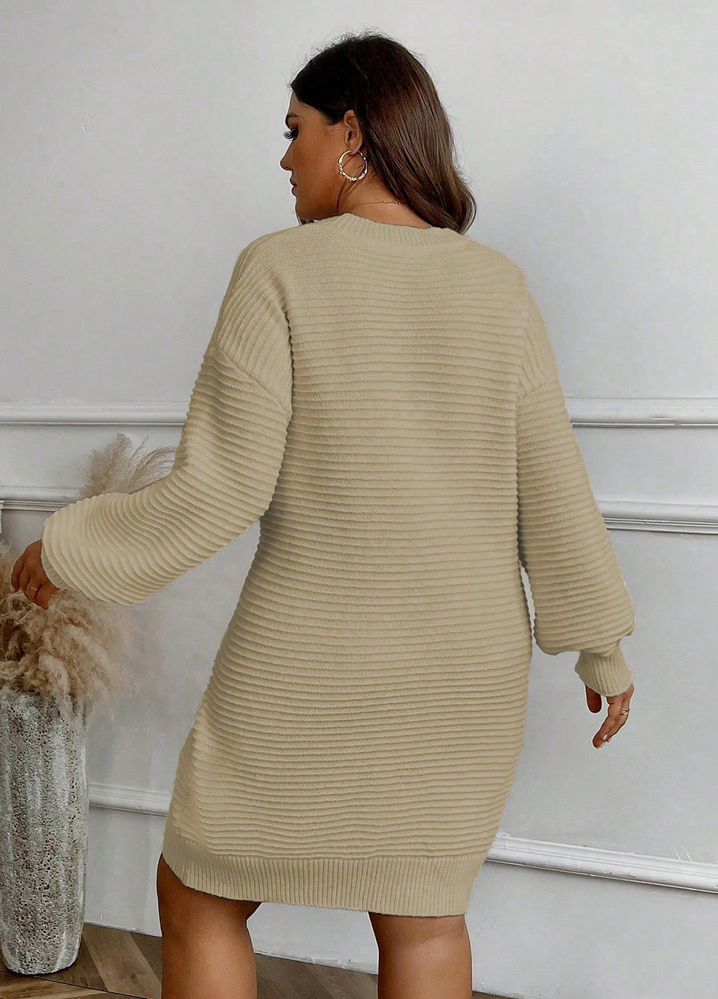 Оливкова (хакі) кежуал сукня сукня светр SHEIN сердечка