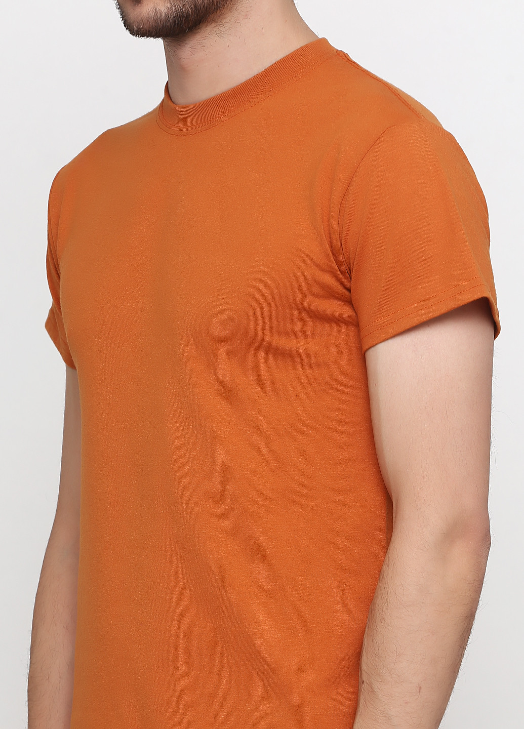 Оранжевая летняя футболка Gildan