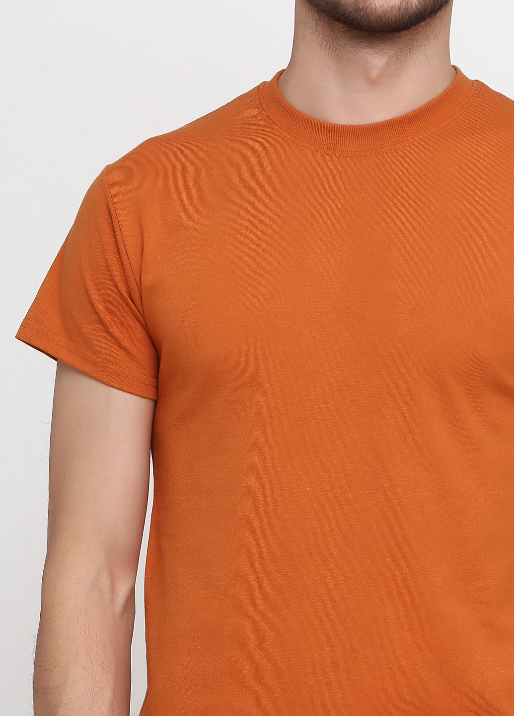 Оранжевая летняя футболка Gildan