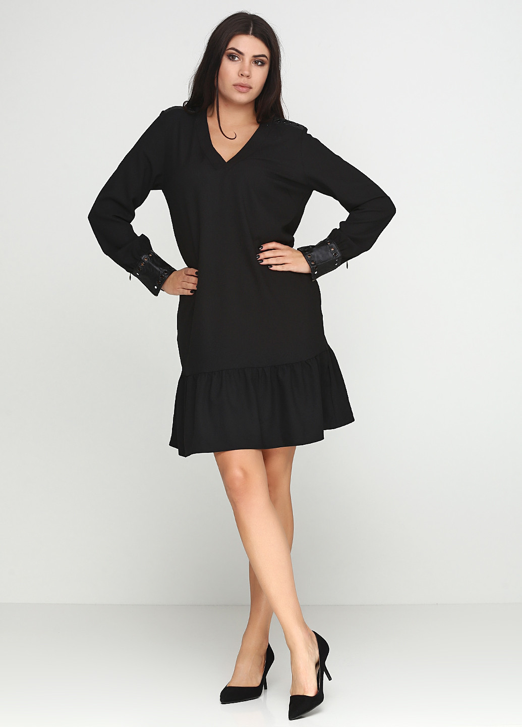 Чорна кежуал сукня Culture однотонна