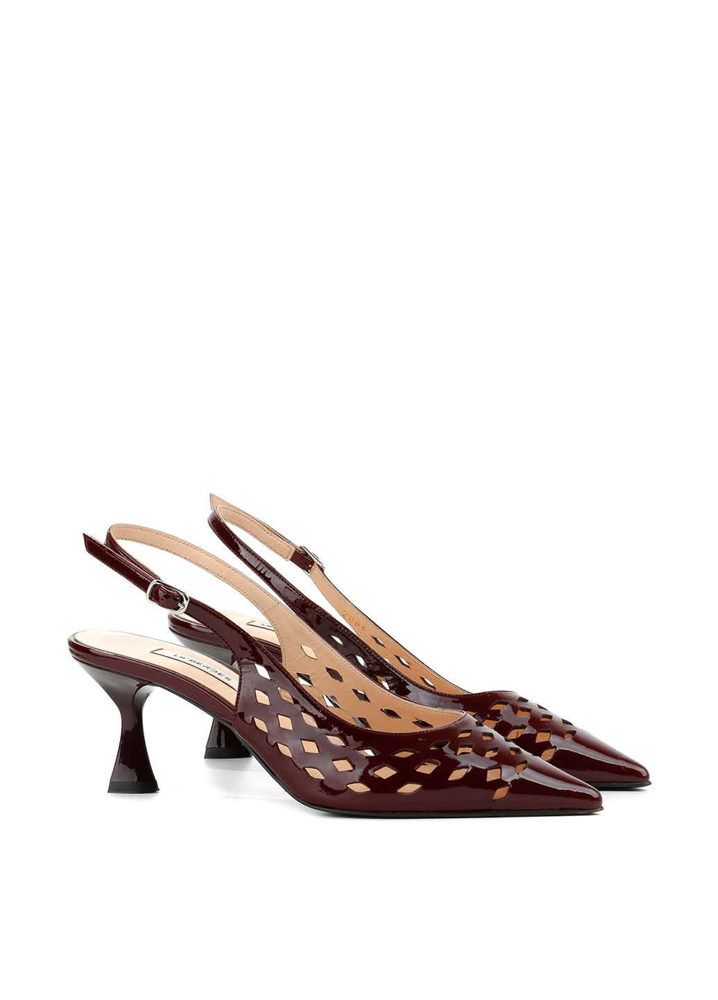 Le'BERDES Туфлі слінгбекі бордовий з натуральна шкіра, україна — літо (360795520)