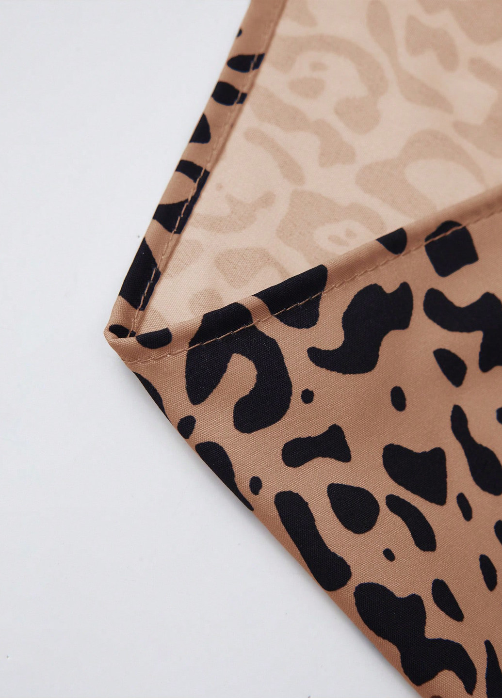 Коричневая кэжуал леопардовая юбка SHEIN на запах