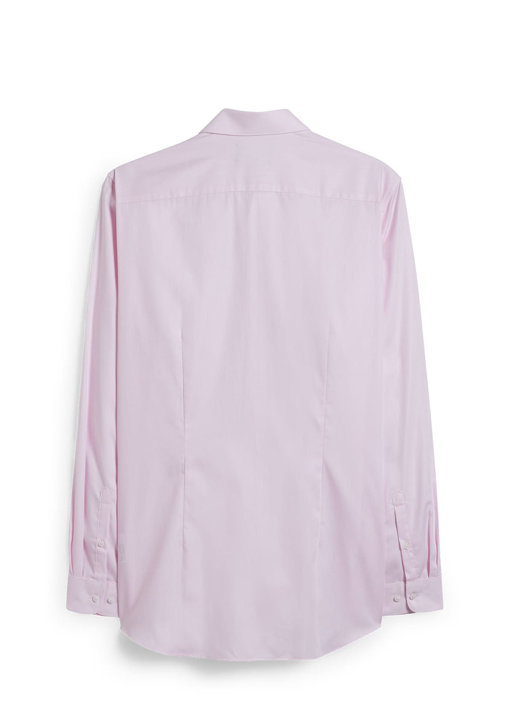 Светло-розовая кэжуал, классическая рубашка однотонная C&A