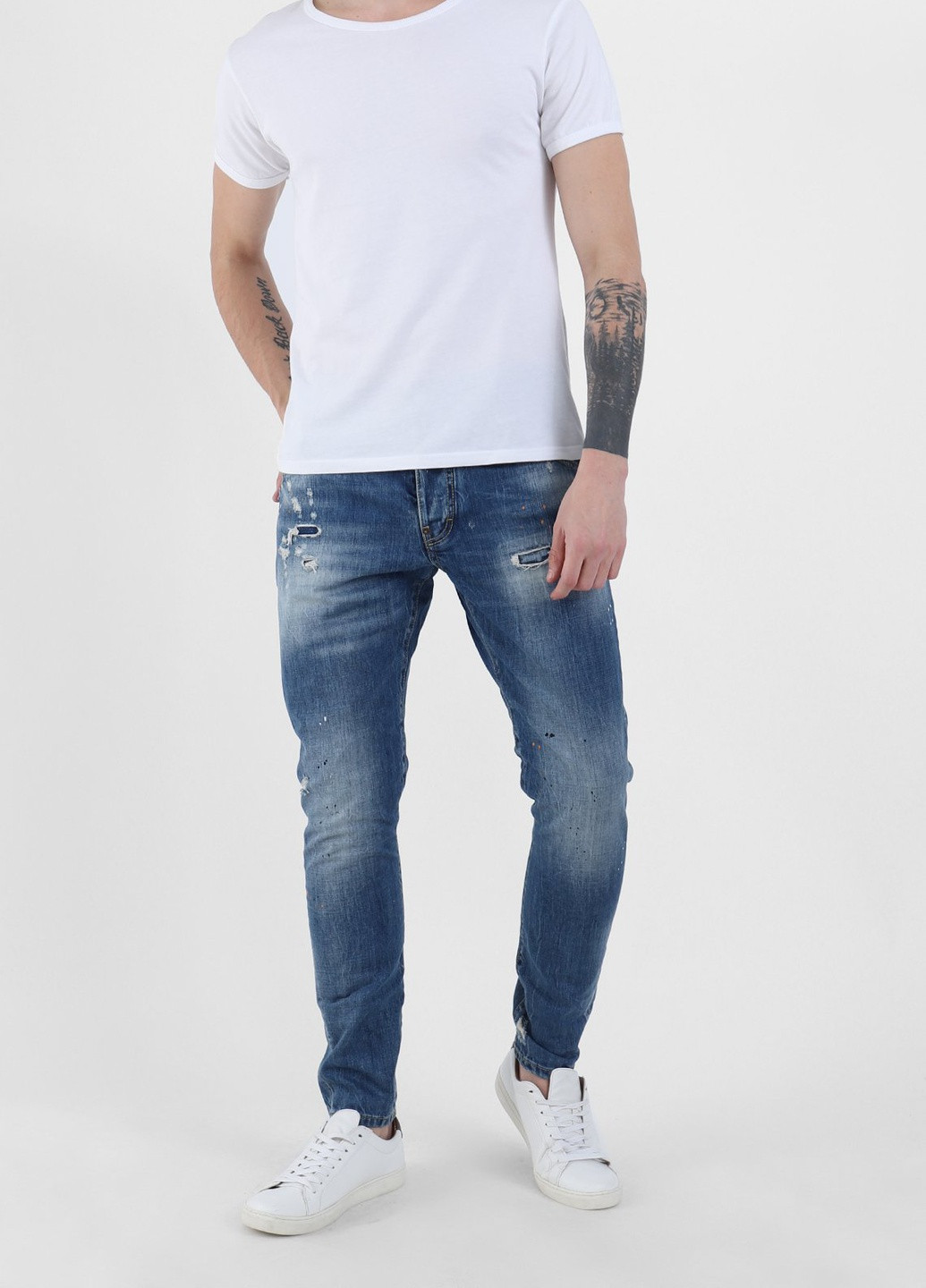 Сині джинси з потертостями Dsquared2 (251240666)