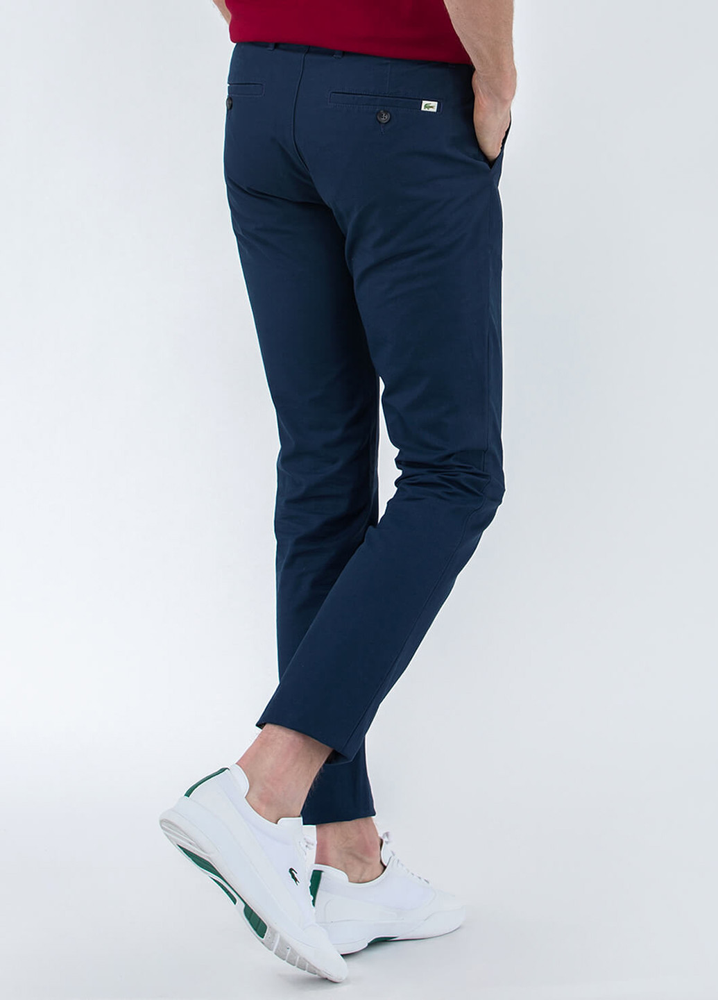 Темно-синие кэжуал демисезонные чиносы брюки Lacoste