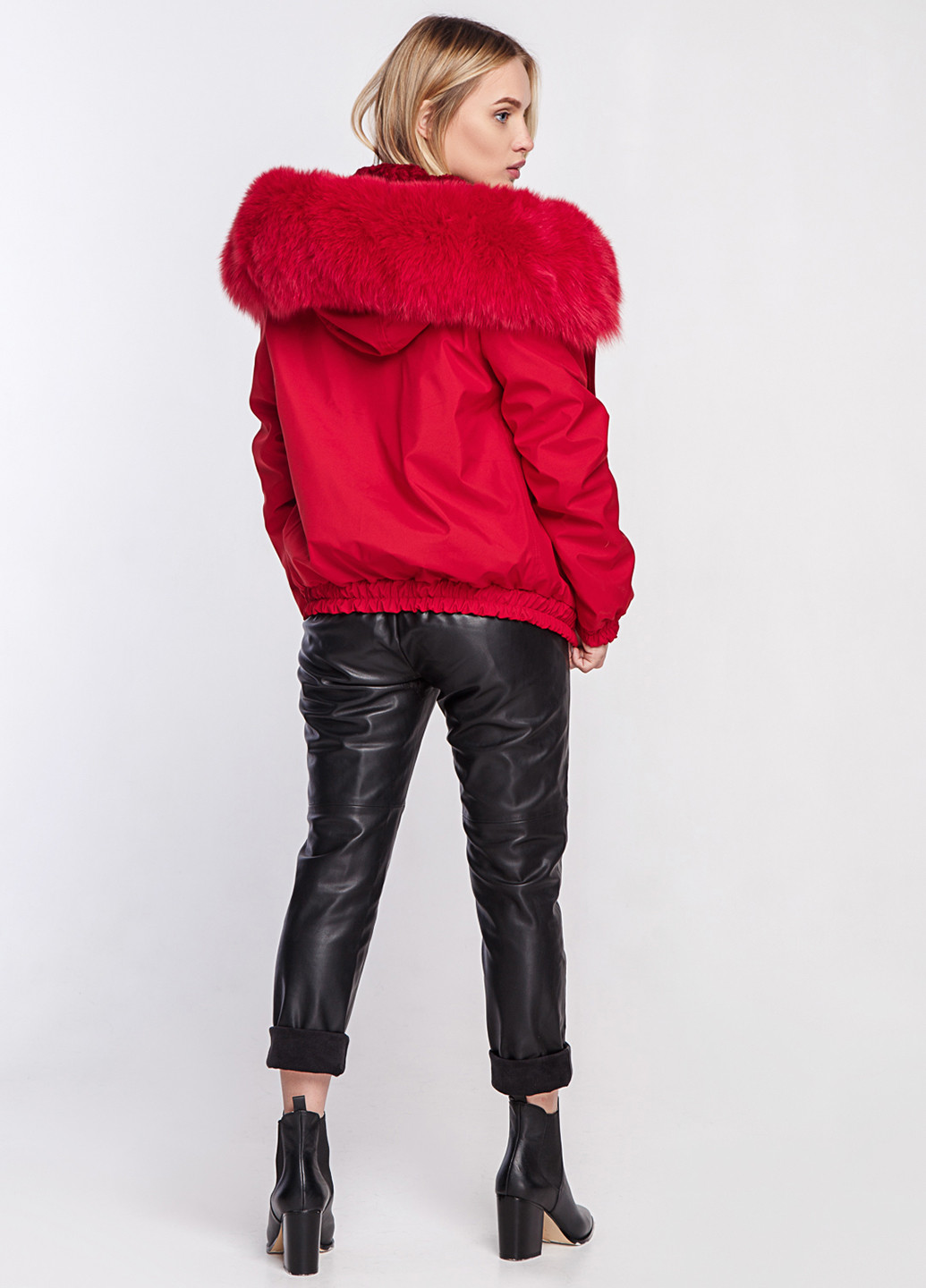 Красная зимняя куртка Irbis - furs