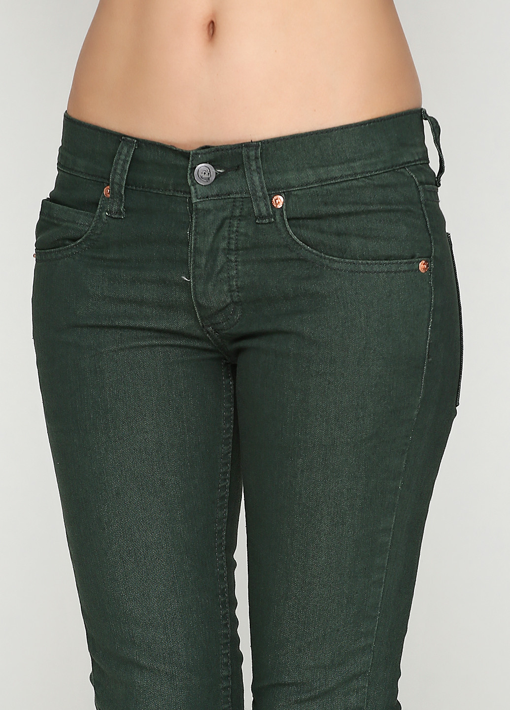 Темно-зеленые демисезонные прямые джинсы Cheap Monday