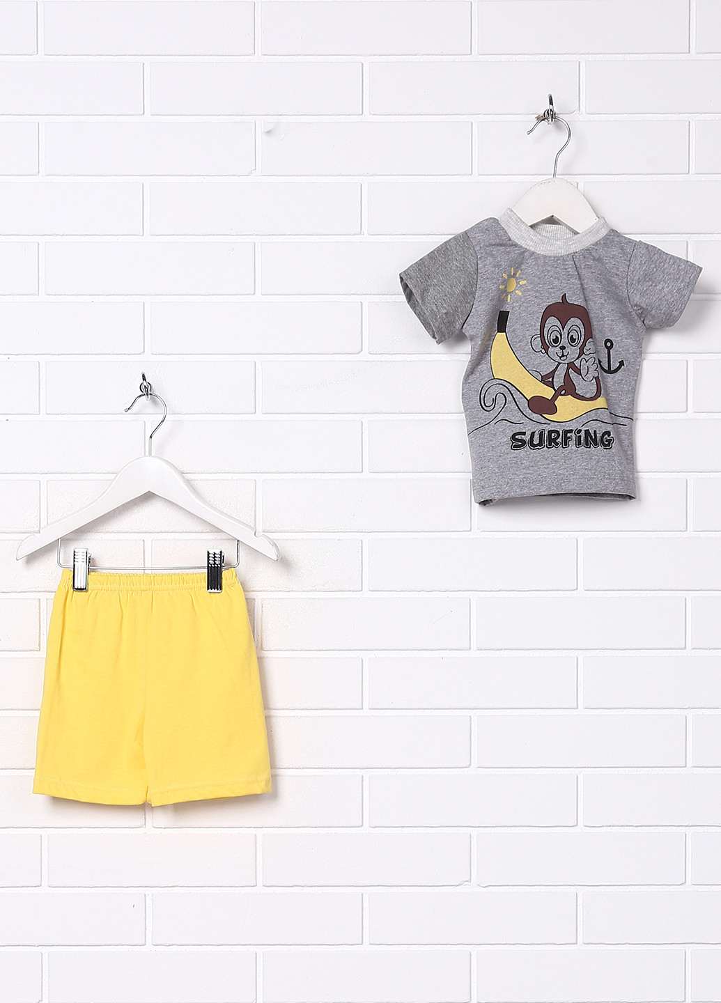 Жовтий літній комплект (футболка, шорти) Byimamoslu
