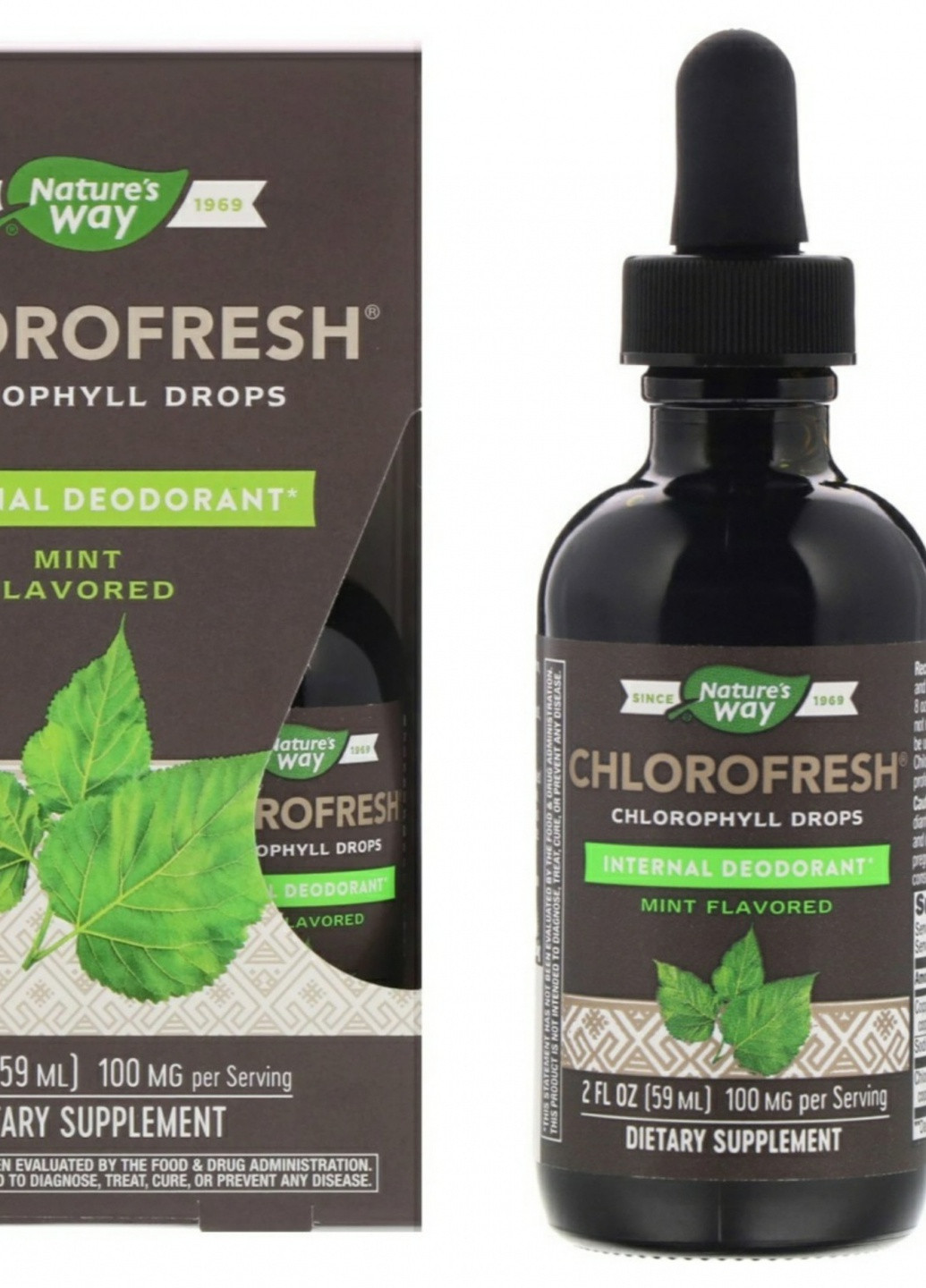 Хлорофил Chlorofresh Chlorophyll Drops 59 ml (Mint) Nature's Way (254784701)