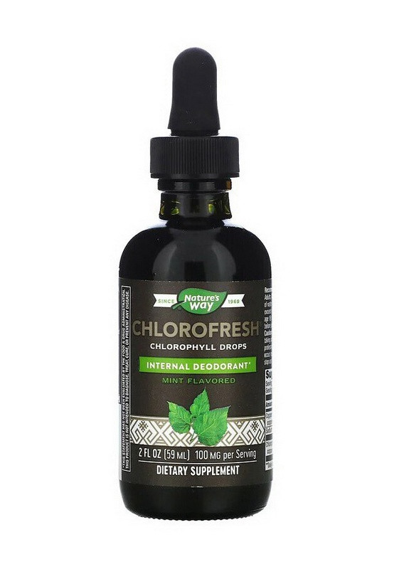 Хлорофил Chlorofresh Chlorophyll Drops 59 ml (Mint) Nature's Way (254784701)