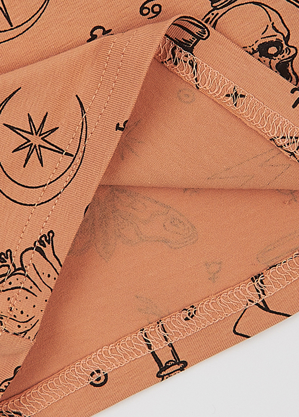 Коричневый демисезонный кэжуал лонгслив Garnamama с рисунком