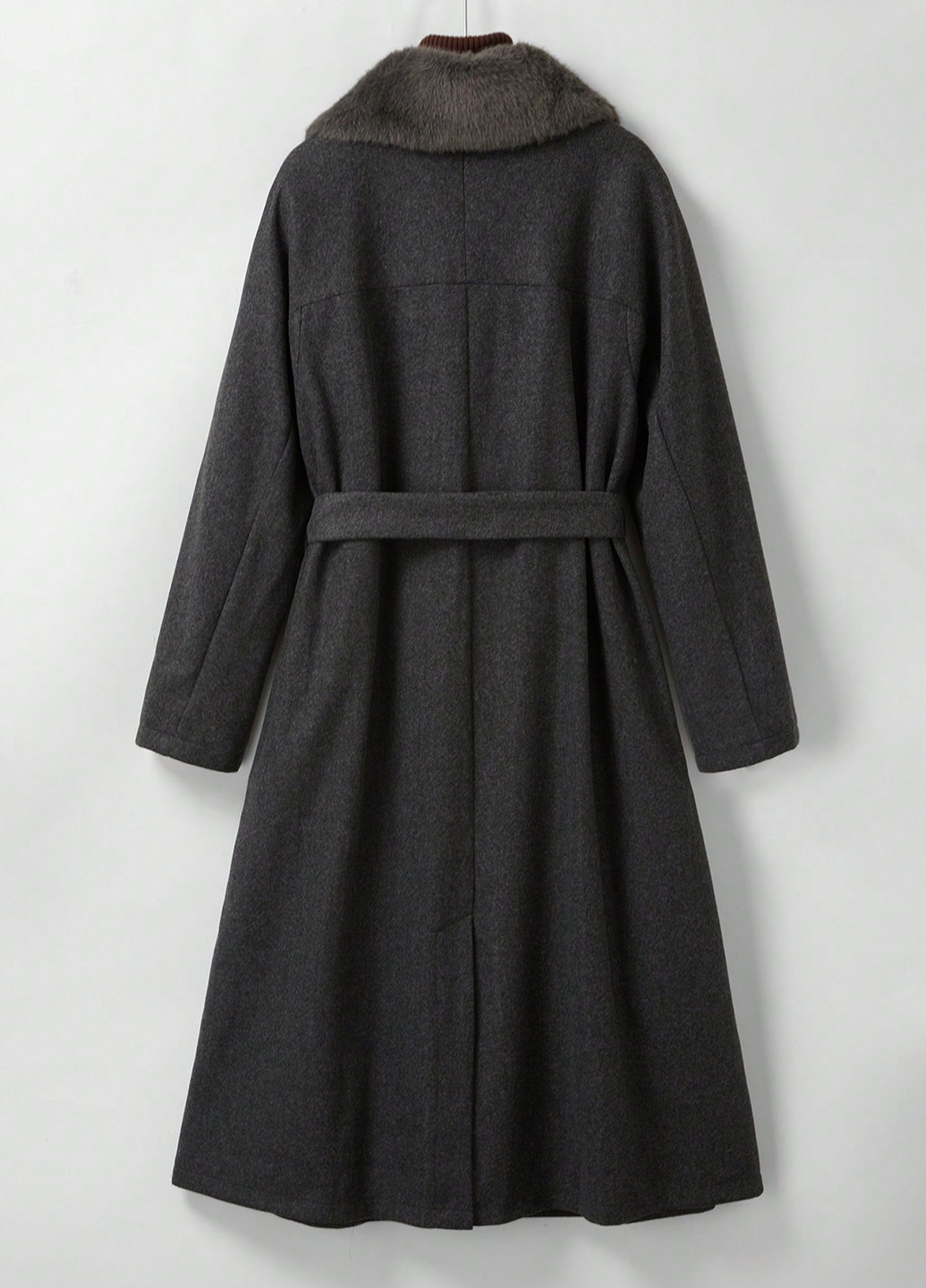 Темно-серое демисезонное Пальто однобортное SHEIN