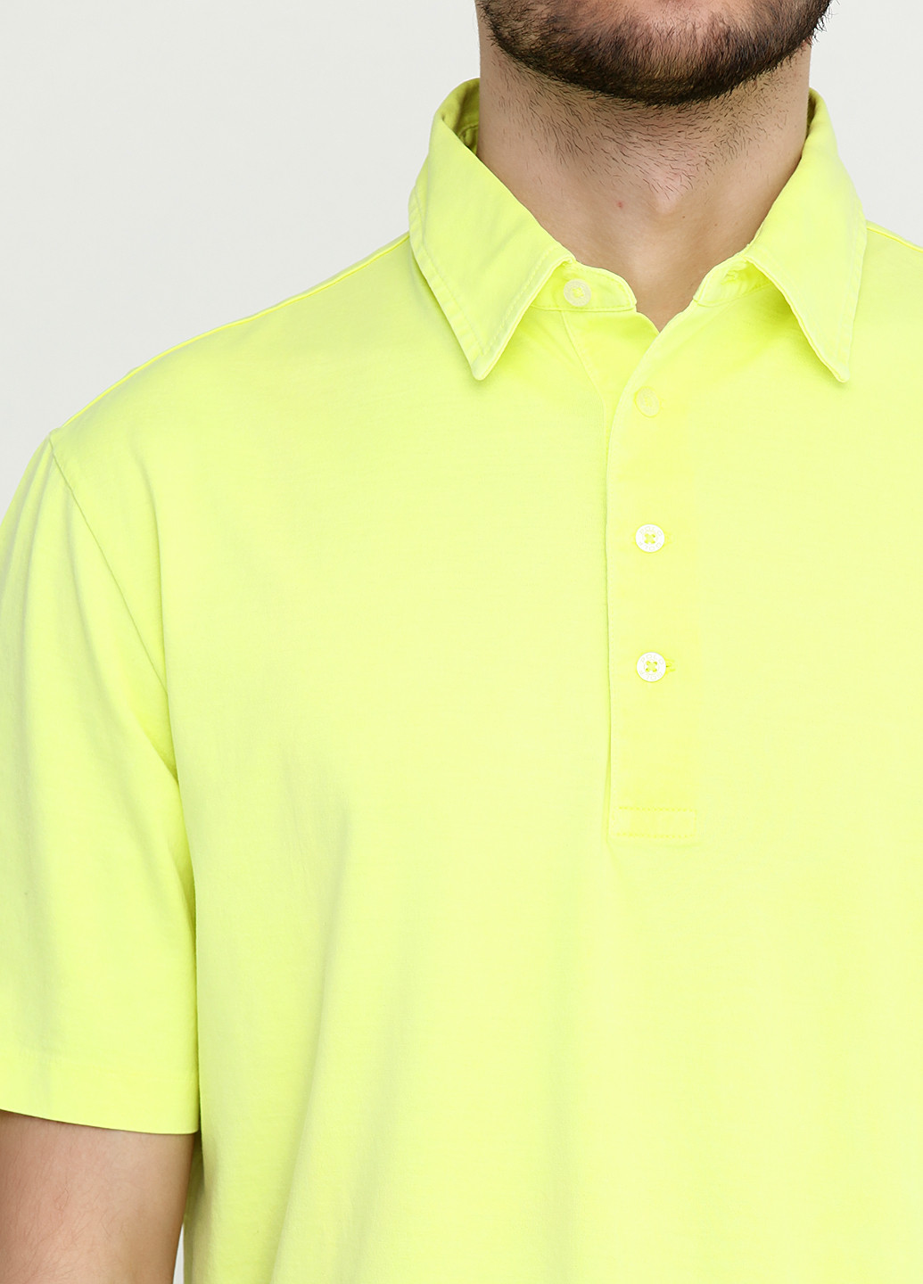 Кислотно-жёлтая футболка-тенниска для мужчин Ralph Lauren однотонная