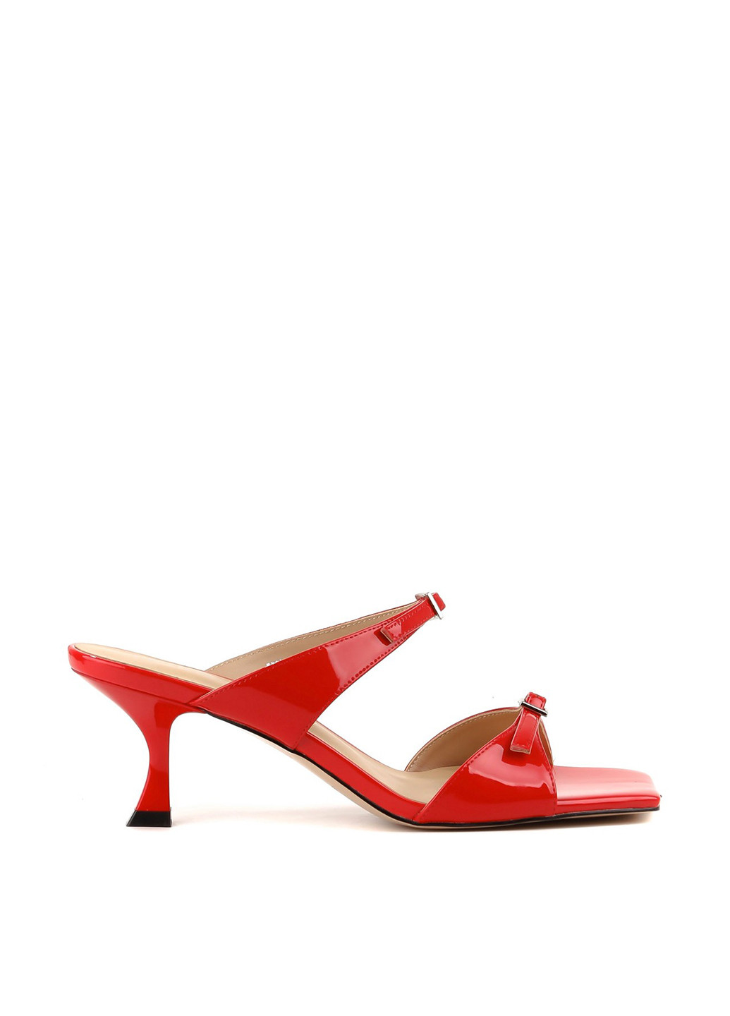 Красные шлепанцы Le'BERDES лаковые