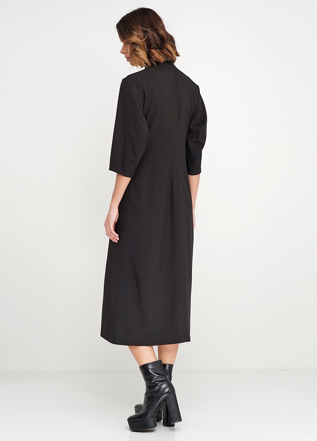 Черное кэжуал платье Gingier Studio однотонное