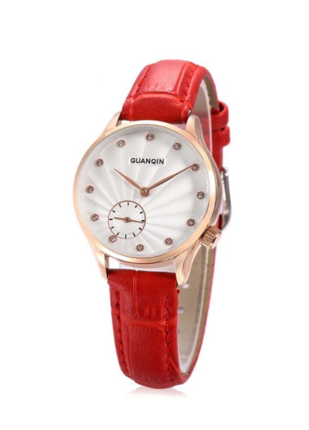 Женские часы Gold-White-Red GS19052 CL Guanqin (233603345)