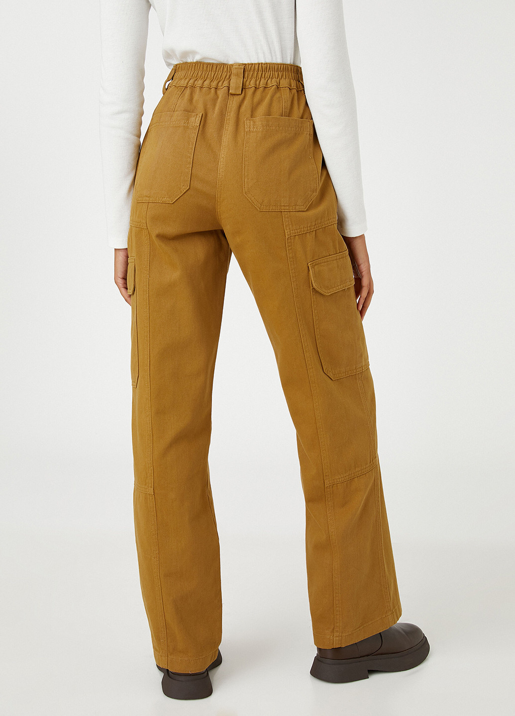 Светло-коричневые кэжуал демисезонные карго брюки KOTON