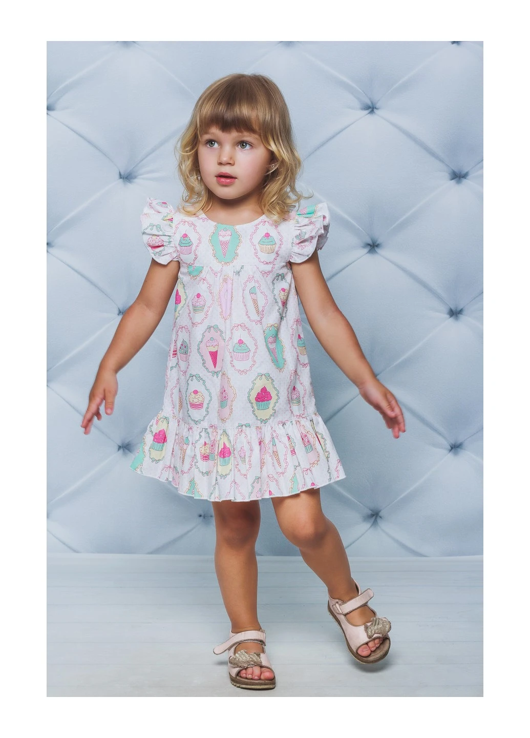 Комбинированное платье 10910/035 98 разноцветное Color Dreams (223667369)