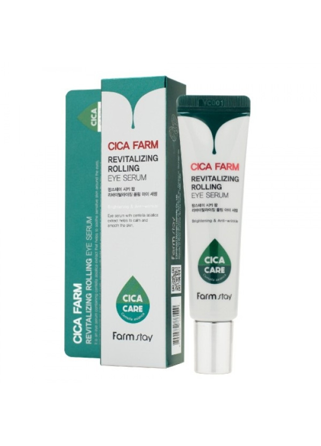 FarmStay Антивікова розслаблювальна сироватка для шкіри навколо очей Cica Farm Revitalizing Rolling Eye Serum 25 мл — Крем, Південна Корея (254953329)