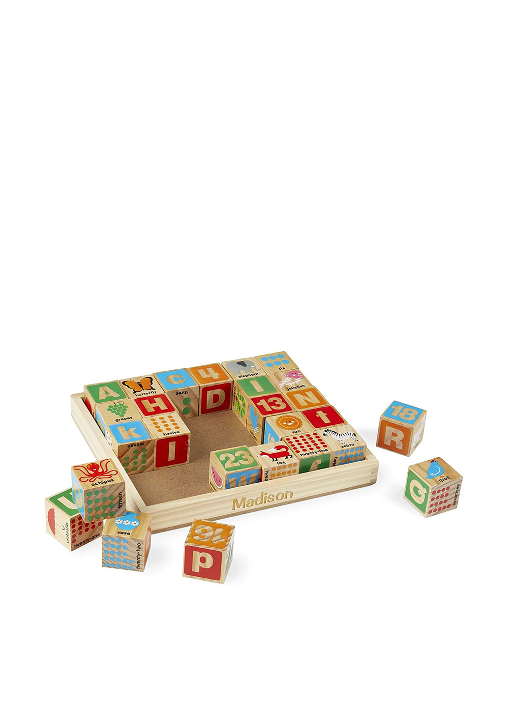 Деревянные блоки Цифры/Буквы (26 б.), 29.5х25х5 см Melissa & Doug (251317861)