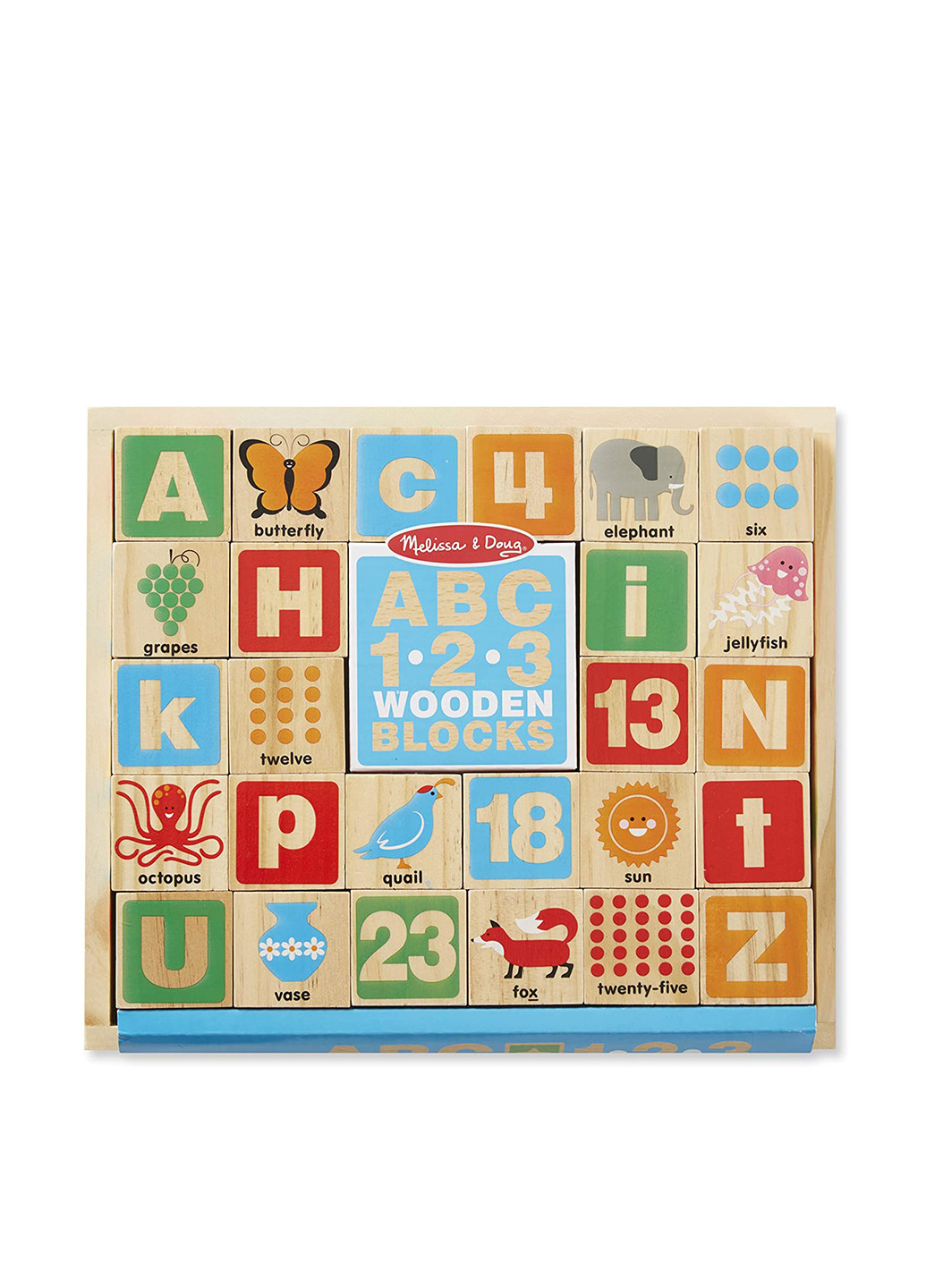 Деревянные блоки Цифры/Буквы (26 б.), 29.5х25х5 см Melissa & Doug (251317861)