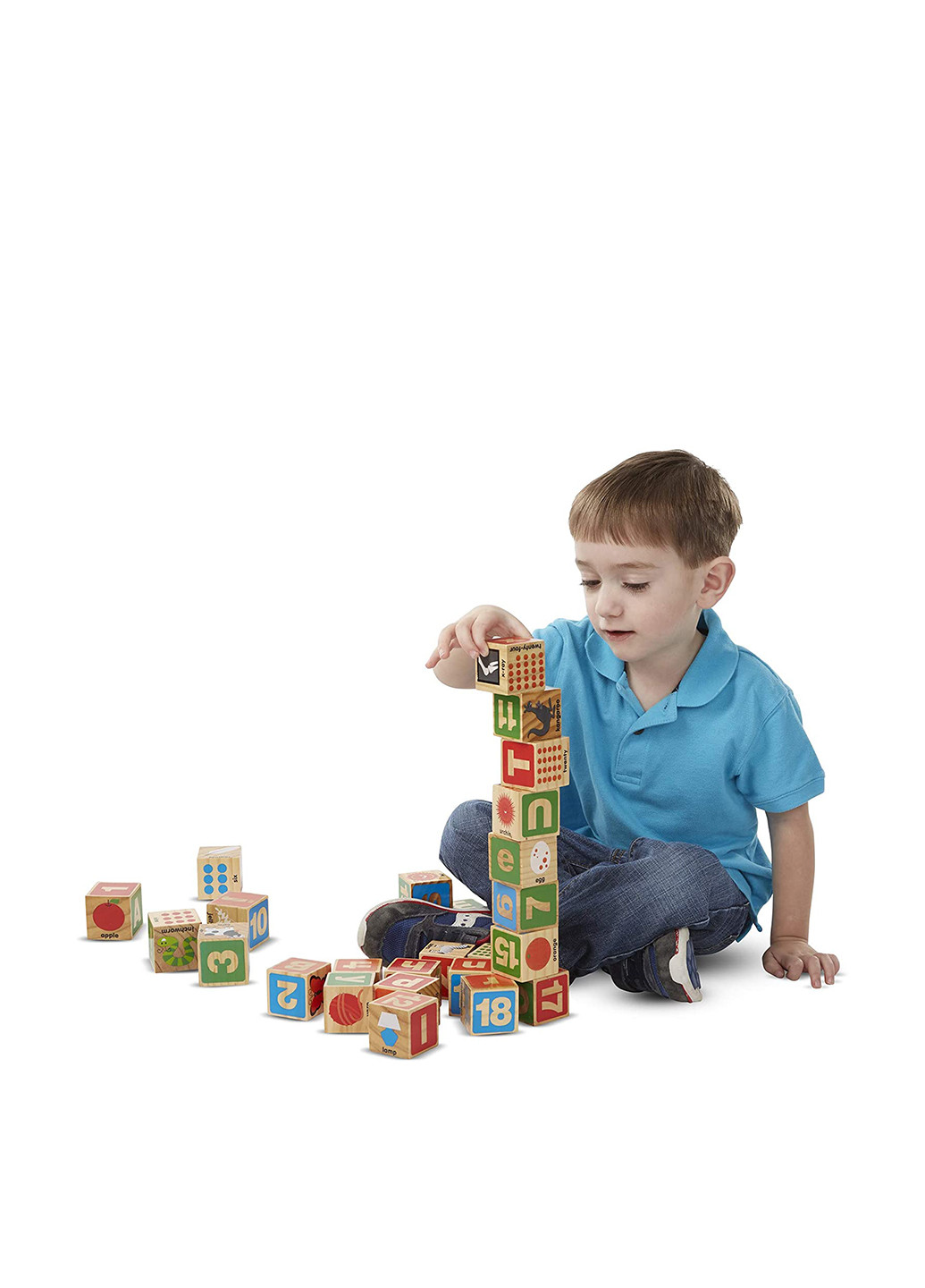 Деревянные блоки Цифры/Буквы (26 б.), 29.5х25х5 см Melissa & Doug (251317861)