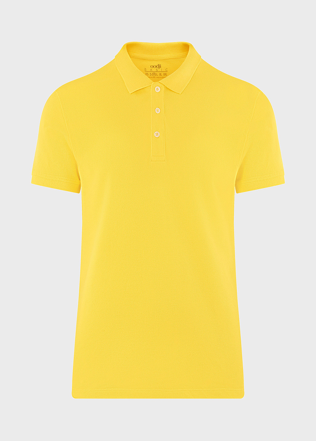 Желтая футболка-поло для мужчин Oodji однотонная