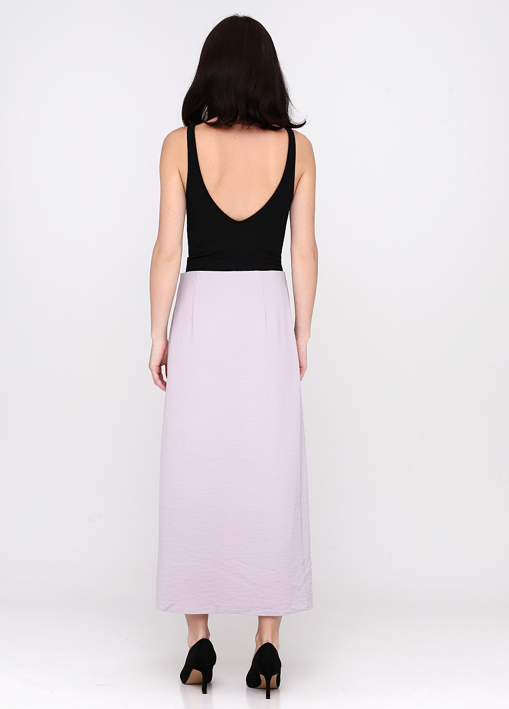 Светло-фиолетовая кэжуал однотонная юбка Weekday